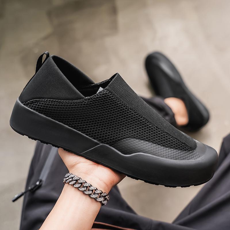 Дышащая летняя мужская обувь с защитой от запаха, универсальная сетчатая, нескользящая, повседневная обувь с мягкой подошвой, полиуретановая стелька, подошва из ПВХ