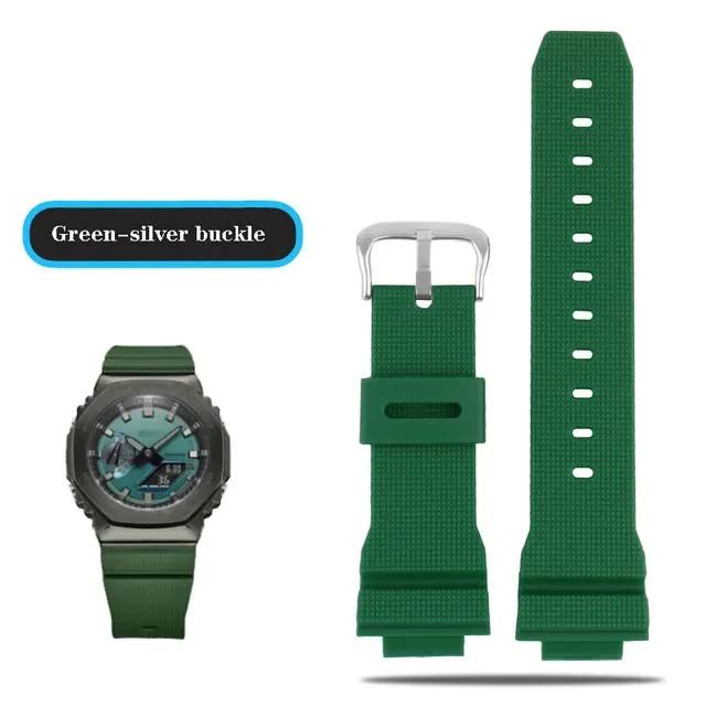 Ремешки для часов Casio G-Shock GM-2100 GM-S2100 GA-2100 GM-5600/GA5600 силиконовые мужские спортивные водонепроницаемые аксессуары для часов ремешок