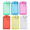 10pcs Plastic Key Tags With Flap Label Window Strong Split Ring For Diy Id Keychain Luggage Backpack Car Keys Identification Tag