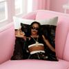 A-Aaliyah Чехол на подушку Певица Натуральный Лен Наволочка Двусторонний Принт Декоративный Чехол на Подушку для Дивана Домашний Декор Подарок
