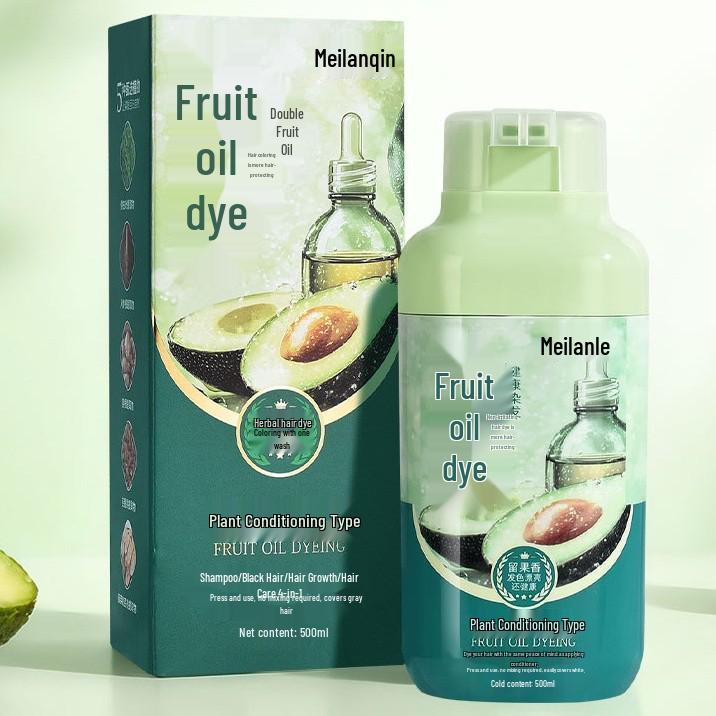 Meilando Pure Natural Fruit Oil Hair Dye - Non-Staining, Covers Grays, Brightens Skin, Trendy Colors