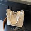 New Canvas Bag Women's Large-capacity Casual Versatile Simple Shoulder Bag Spring and Summer College Student Tote Bag