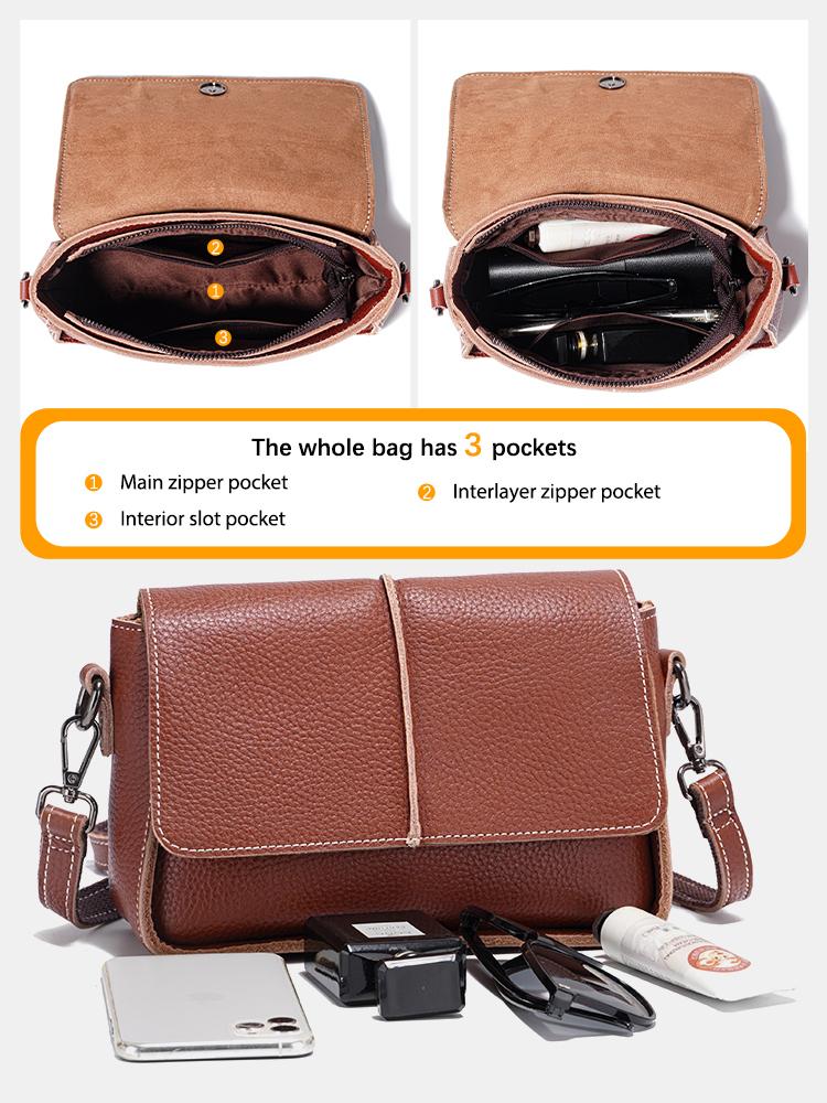 Сумка Zency из коровьей кожи через плечо, маленькая женская сумка через плечо