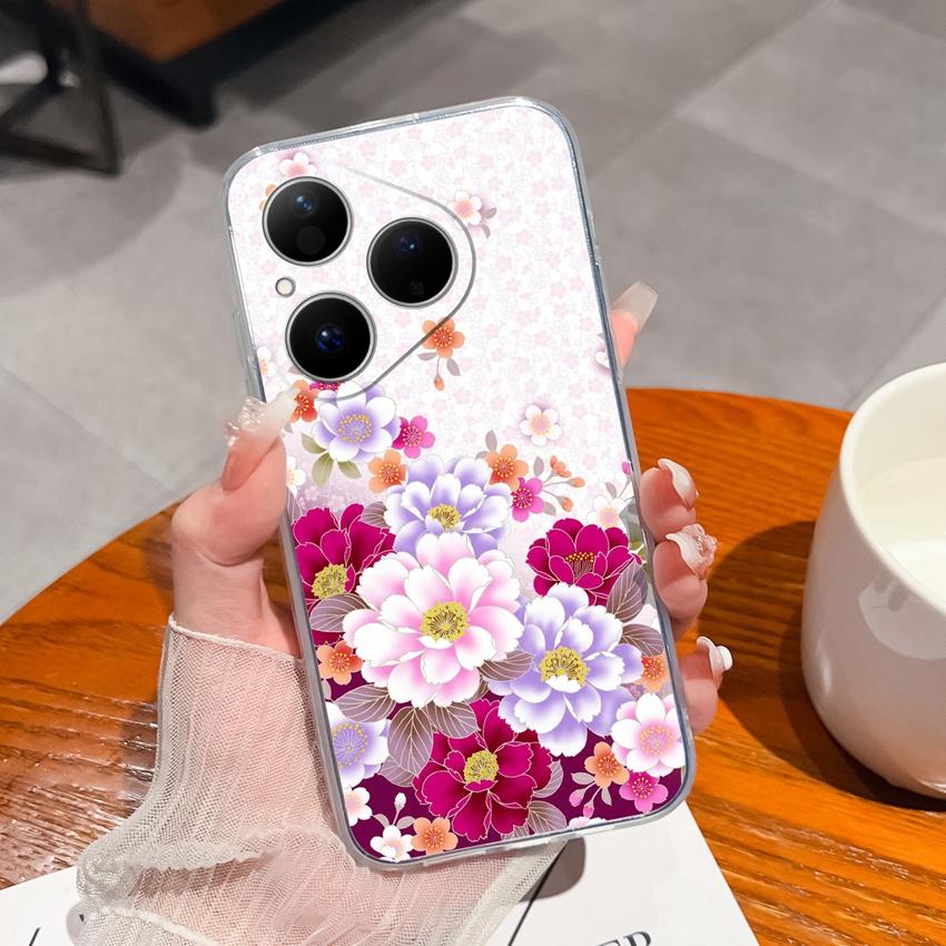 Для Huawei Honor 400 Magic5 Pura 80 Ultra Pro Прозрачный противоударный чехол для телефона с милым узором панды, мягкий силиконовый чехол премиум-защиты для корпуса Huawei