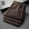 LRT Men's Wool-Blend Brushed Straight-Leg Casual Trousers