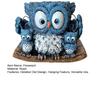 Цветочный горшок Синяя сова Смола Керамика Подвесной кашпо с детализированной текстурой Атмосферостойкий Декоративный держатель для растений для дома и улицы