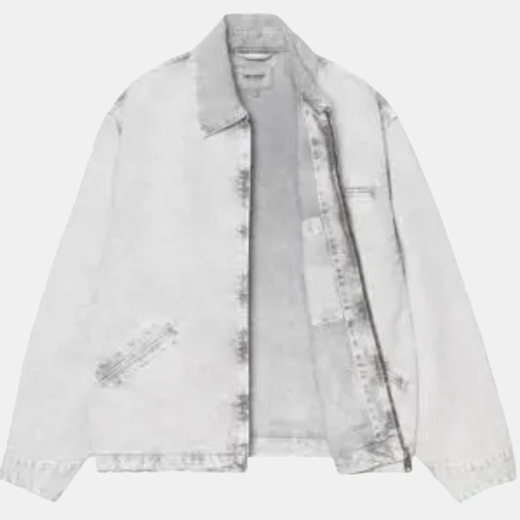 Carhartt WIP FW25 OG Детройтская куртка - Меловой оттенок Классическая молния Квадратная этикетка Удобная Простая С длинным рукавом Детройтская куртка Мужские куртки I035555-00E-5F
