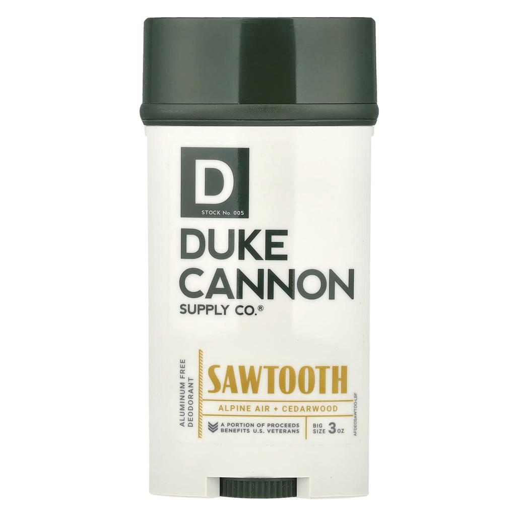 Duke Cannon Supply Co., Дезодорант без алюминия, опилки, альпийский воздух + кедр, 3 унции.