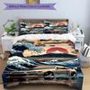3pcs Anime Cartoon Design Comforter Set with One Quilt Cover and Two Pillowcases (No Core) - Home Decor, Festival Gift, Polyester Fabric, Suitable for