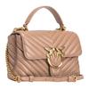 PINKO Love Bag Classic Logo Quilted Tote Crossbody Puff Bird Bag Women handbags Brown 100044-A0GK-D01Q