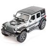 Премиум 1:22 Металлическая литая модель Jeep Wrangler Rubicon Alloy с механизмом обратного хода - Серая