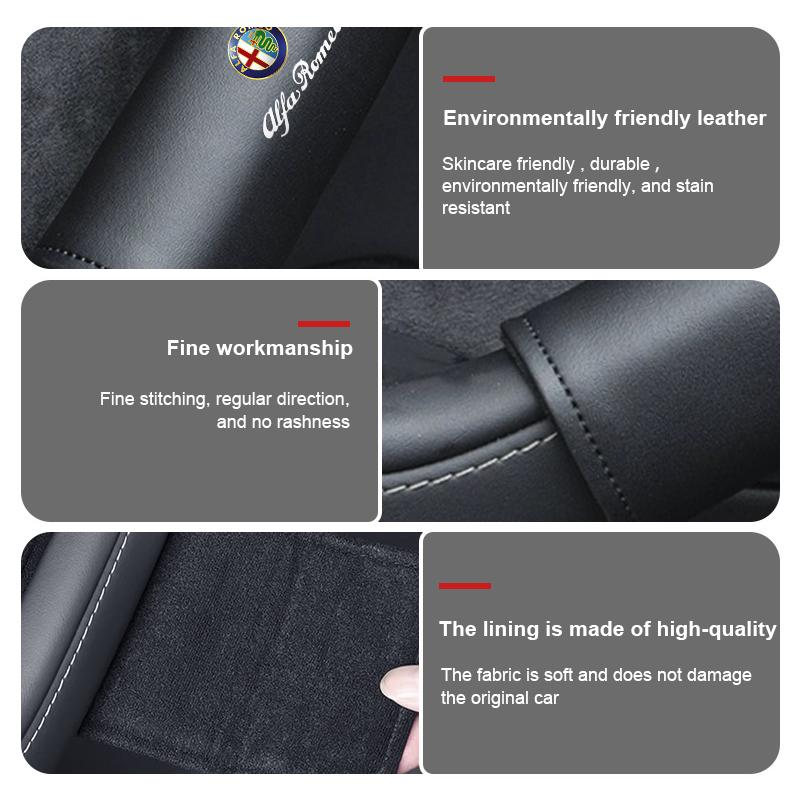Car Interior Car Roof/Door Handle Leather Protective Cover Auto Accessories For Alfa Romeo Giulietta GT 159 147 156 Mito BreraMX1