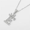 Unisex Fashion Crown A-Z Alphabet Pendant Vintage Chain Necklaces Hip-Hop Style Crystal Zircon Punk MIT