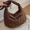 Winter Space Cotton Shoulder Bag Female Large Capacity Dumpling Bag Fashion Padded Crossbody Bag Luxury Lady Down Tote CLE