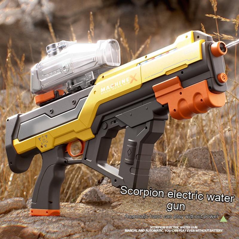 Новый электрический водяной пистолет высокого давления с большой дальностью стрельбы, автоматическое поглощение воды, электрический водяной пистолет M416, детская игрушка в подарок