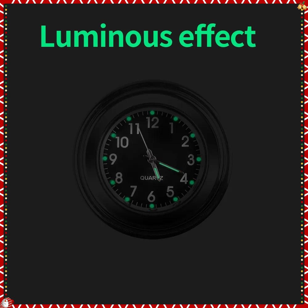 7/8" Мотоциклетные Часы Хромированные Водонепроницаемые Крепление На Руль Велосипеда Кварцевые Часы Алюминиевые Светящиеся Часы Мотоциклетные Аксессуары Универсальные