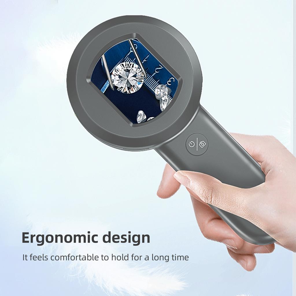 Handheld Digital Magnifying Glass Digital Microscope for Adults Kids 100X Magnification 2.0 Inch Screen Manual 16M Photo Built-in Battery LE