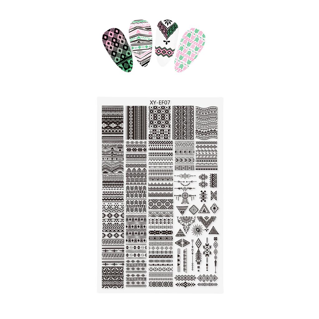 Профессиональные пластины для стемпинга ногтей, цветочные, для французского кончика, шаблоны для дизайна, нержавеющая сталь, для DIY домашнего маникюра, многоразовый инструмент