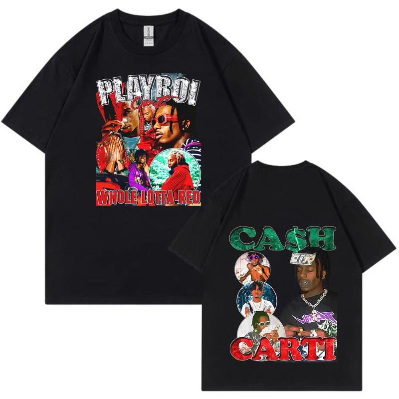Футболка с принтом рэпера Playboi Carti, футболка с туром Antagonist 2023, футболка для фанатов концертов, унисекс, модная, хип-хоп, с коротким рукавом, оверсайз