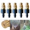 5Pcs Brass Spray Fog Mist Nozzle Adjustable Irrigation Cooling Sprinkler Head