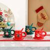 Creative Christmas Ceramic Cup Large Capacity Mug Cartoon Christmas Cup Gift Water Cup Christmas Gift Coffee Cup