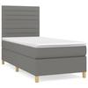 3142370 vidaXL Divan Bed with Mattress Dark Grey 80x200 Cm Fabric