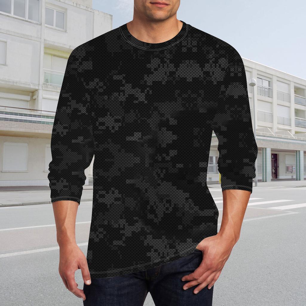 Men's T Shirt O-Neck Clothing Apparel Outdoor Long Sleeve Print Fashion Designer Vintage