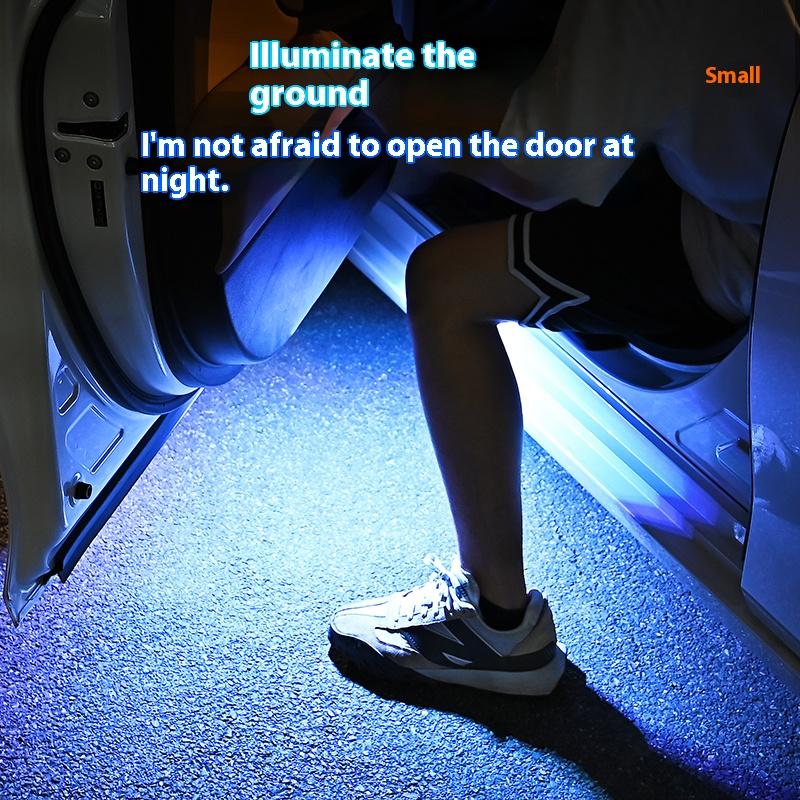 Автомобильные светодиодные фонари для открытия дверей, приветственный свет, магнитное управление, беспроводная зарядка через USB, аварийная стробоскопическая сигнальная лампа для предотвращения столкновений