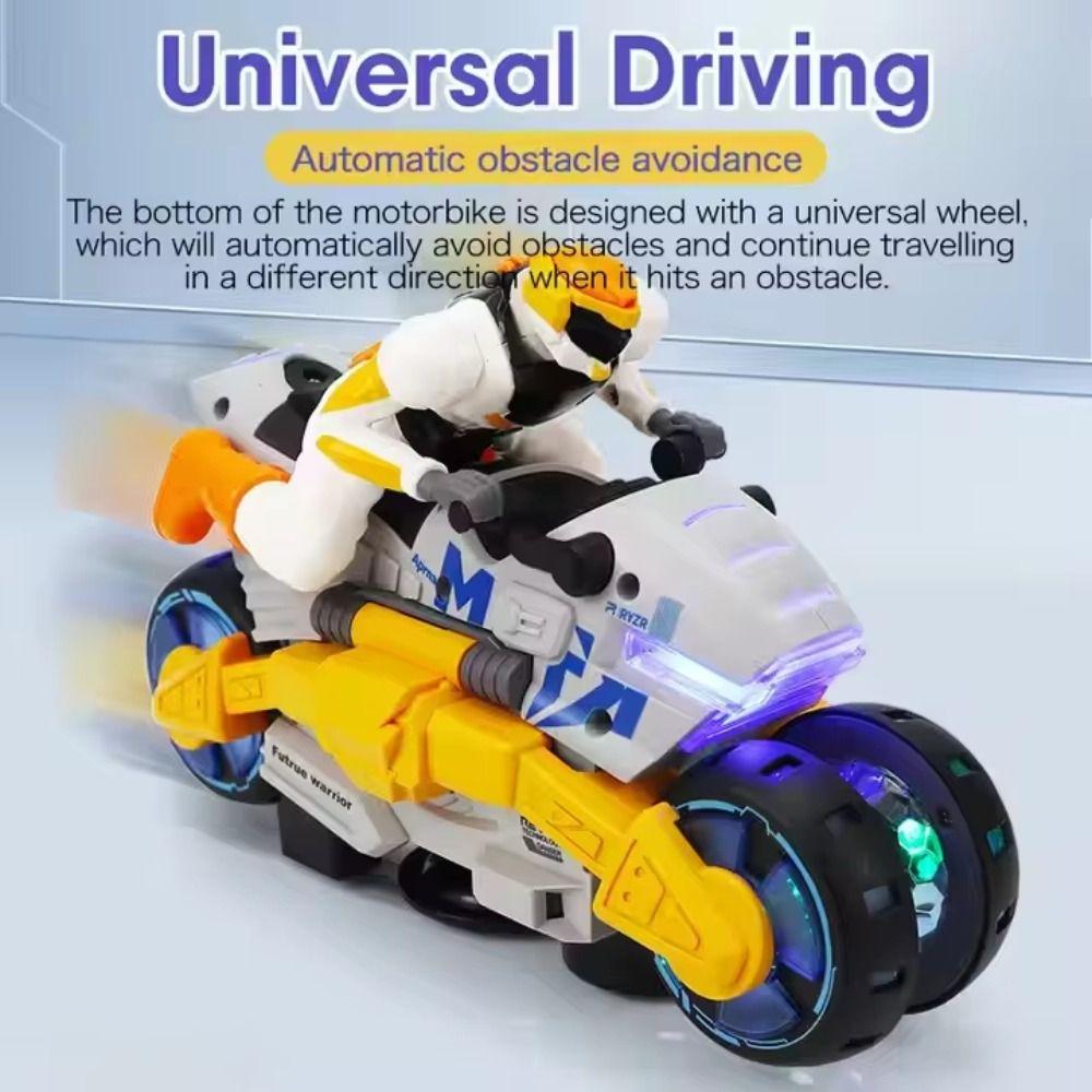 Dynamic Light Electric Stunt Motorcycle Transformable Transforming Motorcycle Kids Gift