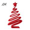 Office Desk Ornaments 3D Printed Minimalist Christmas Tree Desktop Ornament, Modern Holiday Table Creative Garden Decor Sign for Living Room