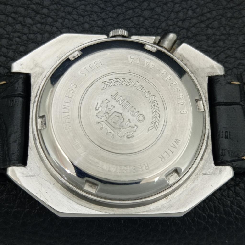 ЯПОНИЯ ВИНТАЖНЫЕ ORIENT CRYSTAL АВТОМАТИЧЕСКИЕ 46941 МУЖСКИЕ ЧАСЫ С БЕЛЫМ ЦИФЕРБЛАТОМ a704878-1