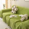 Cream Style Light Colored Plush Sofa Towel, Thickened Autumn and Winter Sofa Blanket, Full Cover, Universal Sofa Cover, Anti Cat Scratch Cover