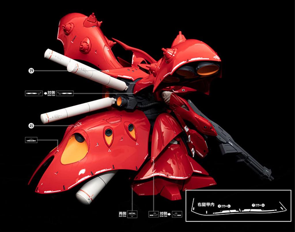 HG RG MG PG RE HiRM Robot MS Water Transfer Decal HGUC Fluorescent!! Detail-up (for 1/144 Nightingale)