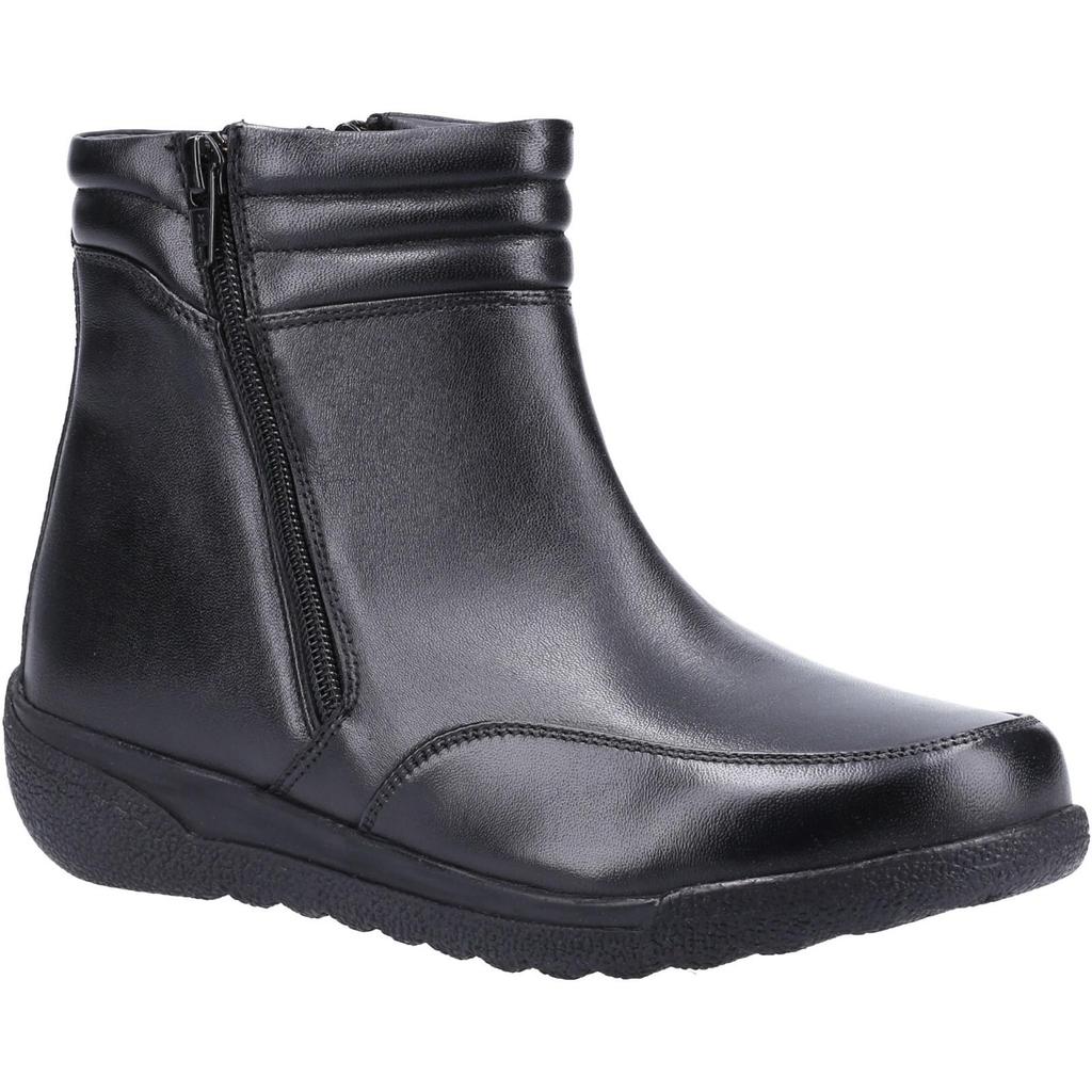 Fleet & Foster Womens/Ladies Morocco Twin Zip Leather Ankle Boots