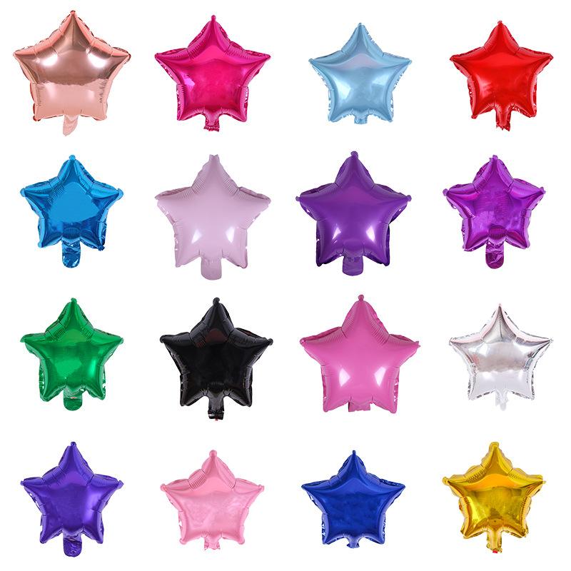 New Trending 10 Inch Star Shape Foil Balloon Colorful Digital Printing Color Options Kid Toy Birthday Wedding New Year