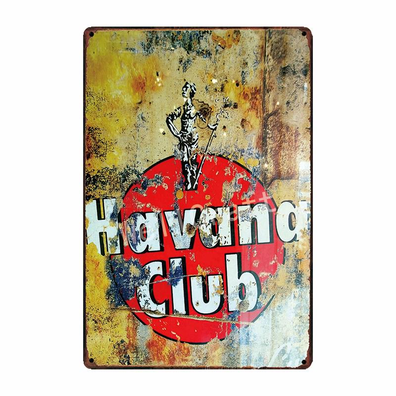 [ WellCraft ] HAVANA CLUB Металлическая табличка Музыкальный паб бар Ретро Картина FG-239
