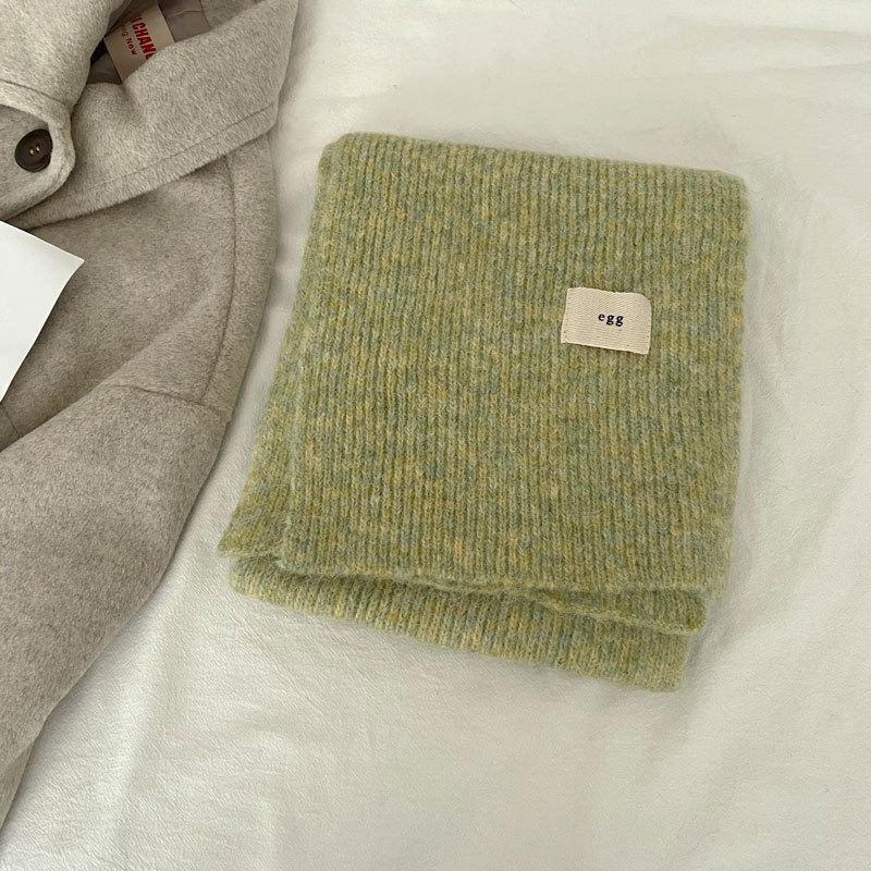 Чистые цветные воспоминания ~ Мягкий и липкий лейбл-имитация кашемирового шарфа: Трикотаж унисекс в стиле ретро для теплого и модного образа