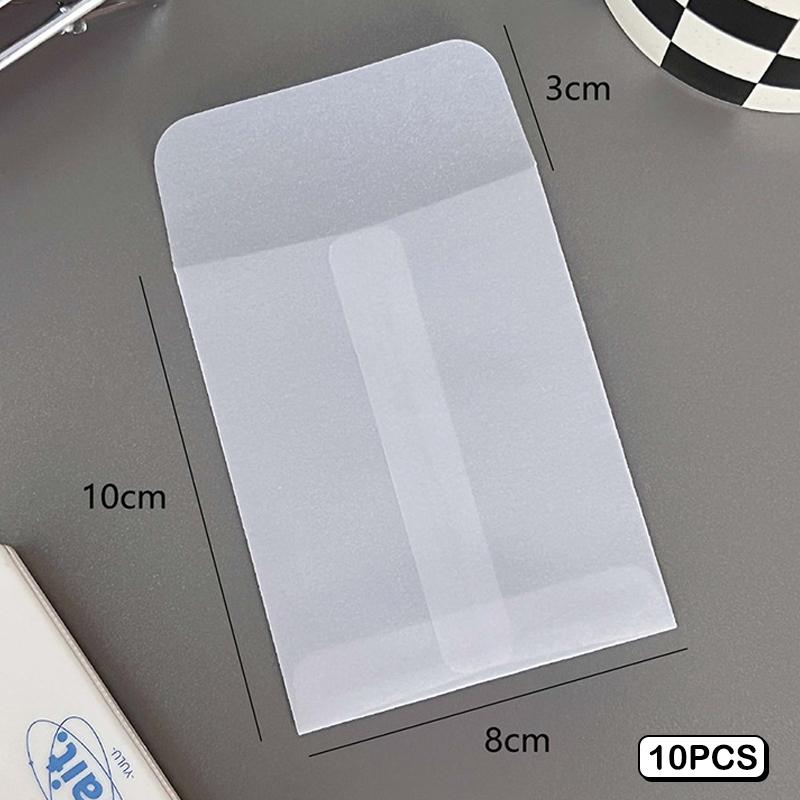 10Pcs Translucent Small Card Sleeve Protection Bag Waterproof Jewelry Small Envelope Packaging Bag