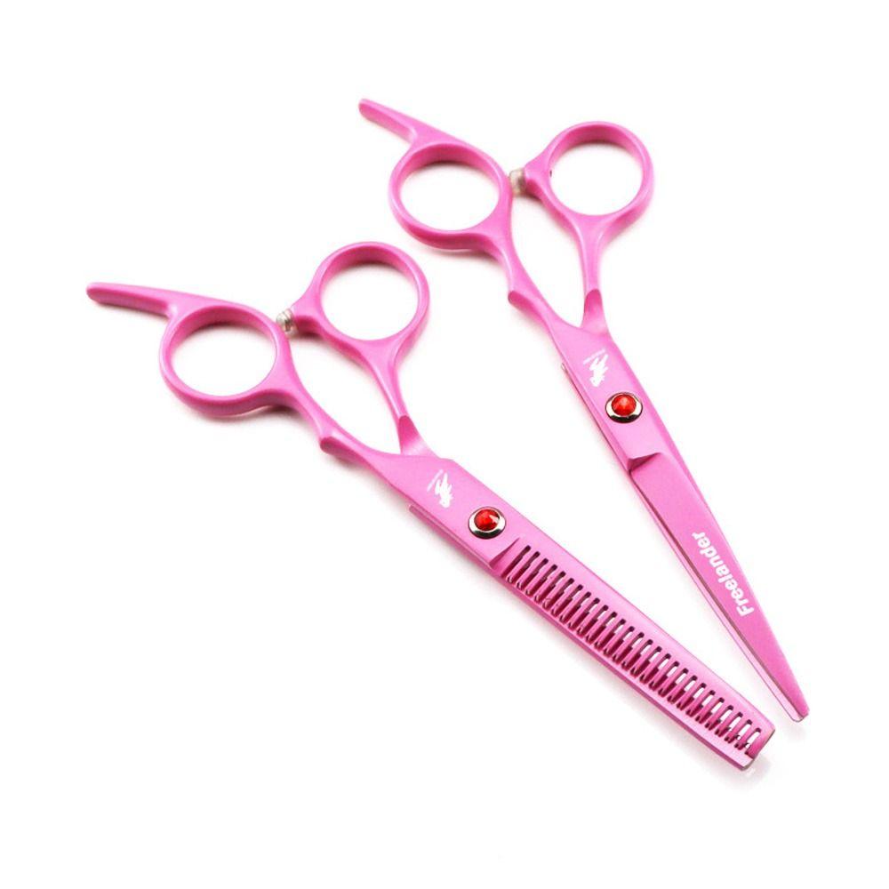 High Quality Pink Hairdressing Shears 6.0 Inch Hair Cutting Scissors Thinning Barber Scissors