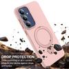 For Samsung Galaxy S25 FE Magnetic Case Rotating Ring Kickstand TPU + PC Back Cover
