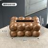 Retro Imitation Walnut Pattern Tissue Box Luxury Creative Plastic Household Napkin Box Living Room Advanced Sense Paper Box
