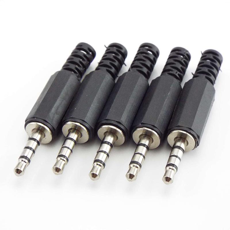 3.5mm RCA Male Plug Connector 2 3 4 Pole Mono Stereo Audio Video Dual Audio Adapter Cable Wire For Headphone Socket