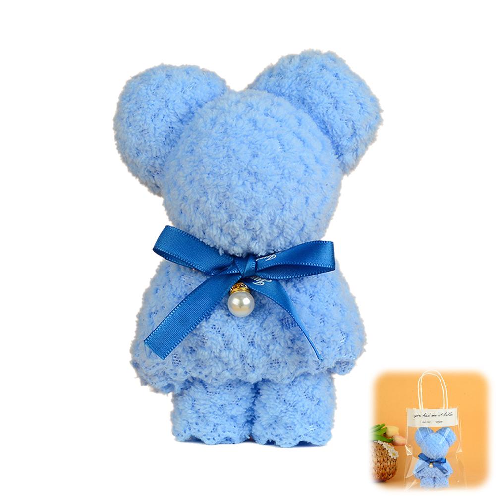 Полотенце с милым мультяшным медведем, квадратное полотенце, праздничный подарок на день рождения, 30x30 см, дневной сувенир для дома, Valen X1L2