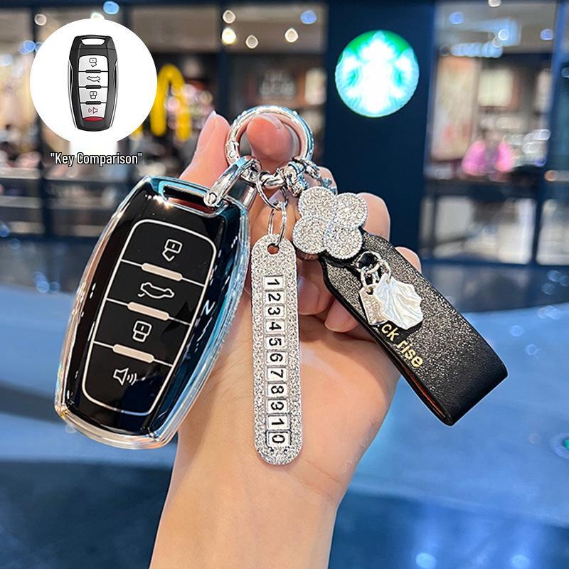 Чехол для ключа для Haval Big Dog 2024: Подходит для 23-мм корпуса Chitu H6, 22-мм пряжки New H9, 19-мм корпуса Old M6 - Простой дизайн
