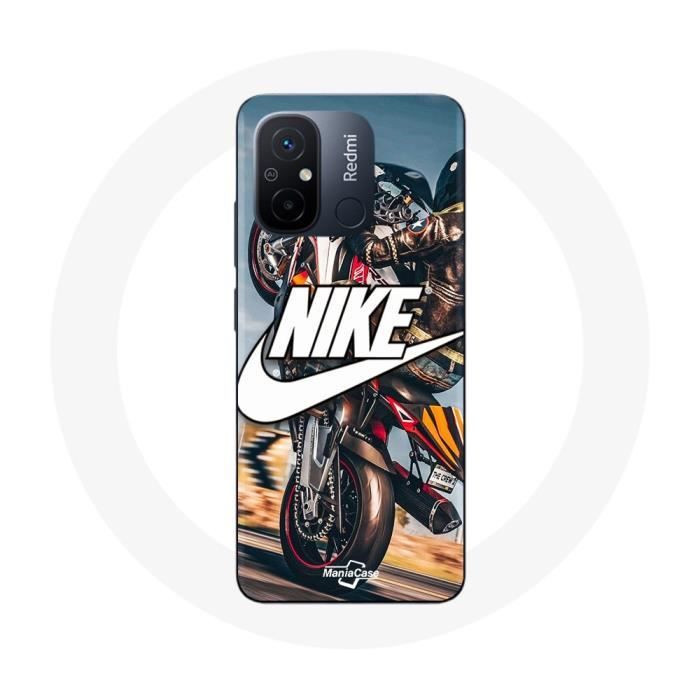 Coque - Maniacase - Xiaomi Redmi 11A - Nike Logo - Souple - Noir/Blanc