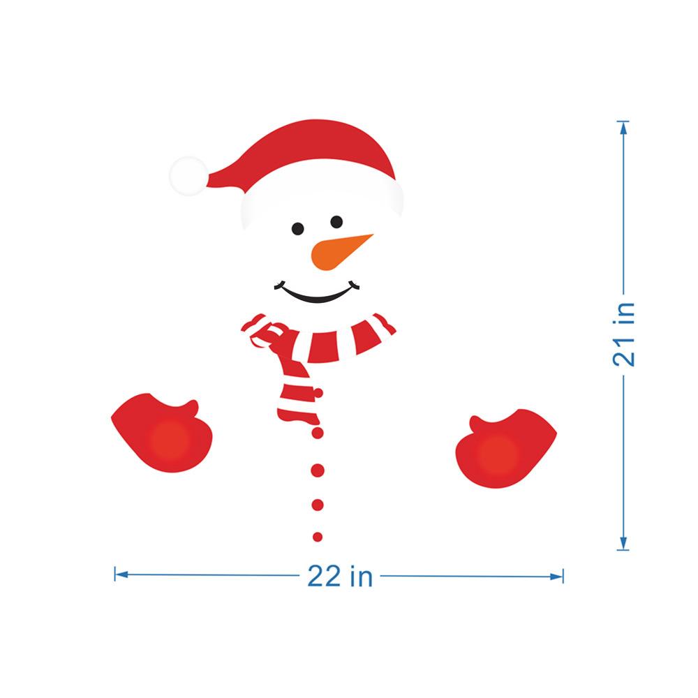 Magnetic Refrigerator Stickers with Snowman Image for Christmas. Christmas Decoration.
