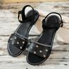 Женские сандалии на плоской подошве, летние новые модные женские сандалии на плоской подошве, повседневные дышащие удобные сандалии, роскошные дизайнерские туфли