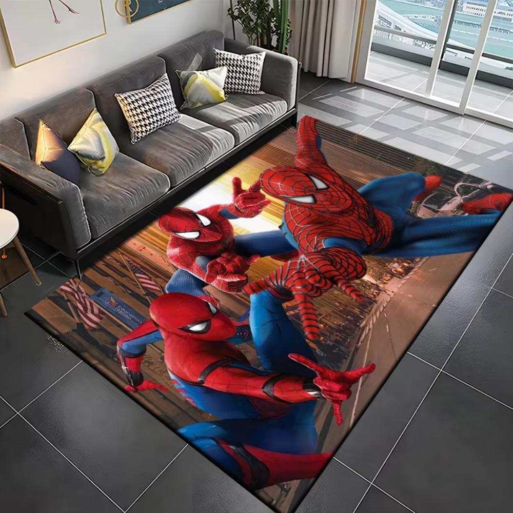 Disney Superhero Spiderman Pattern Large Rug Floor Mat for Living Room Bedroom Sofa Area Modern Decor Kid's Room Rug