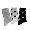Female Summer Mesh Breathable Wave Point No Bone Hollow Button In The Tube Cotton Socks