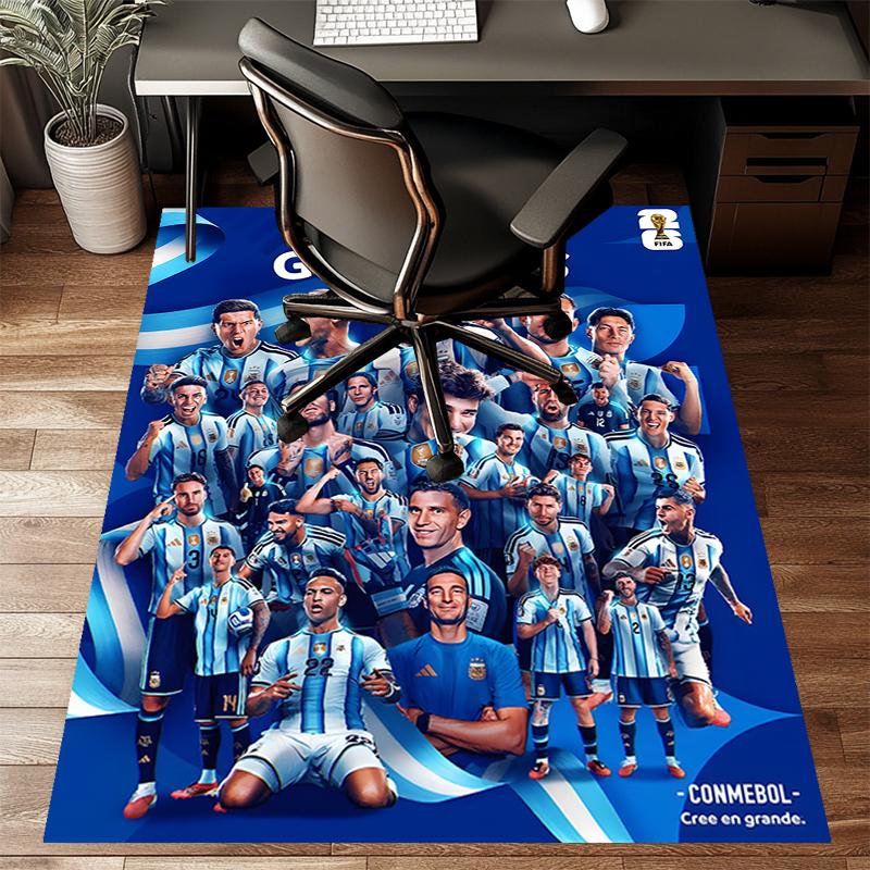 1pc M-Messi6 Design Printed Area Rug Carpet for Bedroom Living Room Home Decor Rugs Mat Non Slip Mat Rug for Bedside